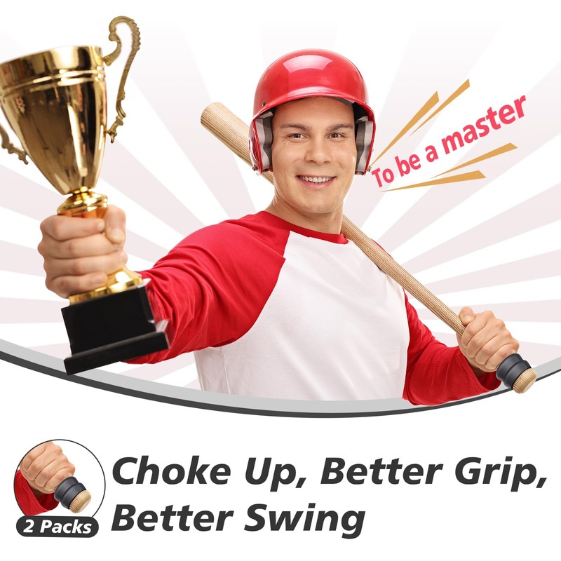 [2 Packs] Professional Baseball Bat Grip Knob Stacker Choke Up