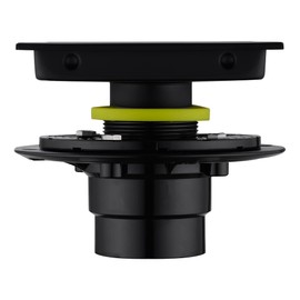 Orhemus 6 Inch Square Design Tile-in Shower Drain with Adjustable Shower Drain Base Flange, SUS 304 Stainless Steel Floor Drain with Tile Insert Grate Removable Cover, Matte Black