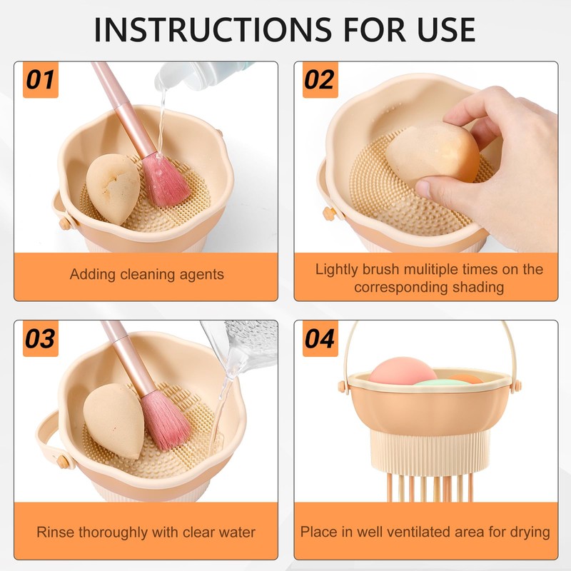 senbowe 3 in 1 Makeup Brush Cleaner Mat, Silicone Makeup