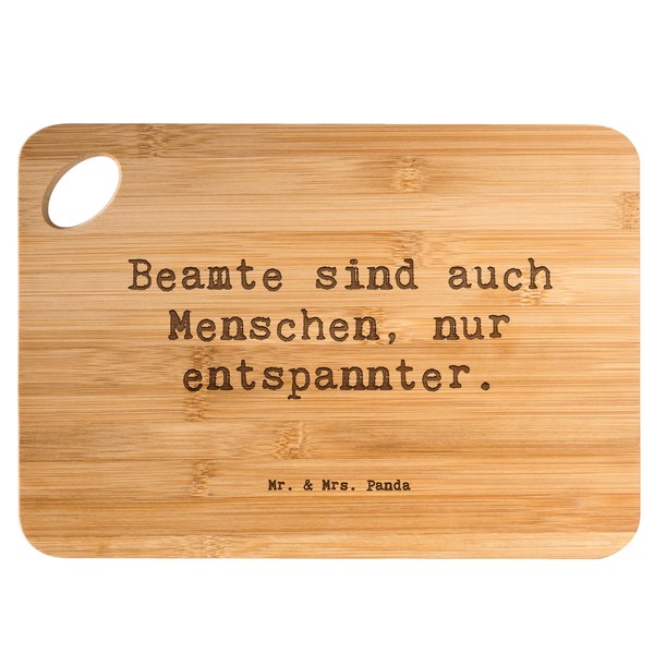 Mr. & Mrs. Panda Bambus - Schneidebrett Spruch Beamtin Entspannt