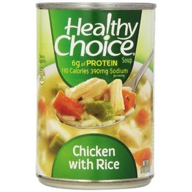 Healthy Choice Soup 5 Chicken Noodle and 5 Chicken with Rice Variety Pack, 15 oz. cans