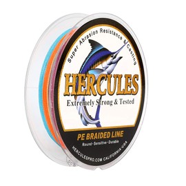 Hercules Super Cast 100 m - 2000 m 109-2196 Yards Braided Fishing Line 6 lb - 100 lb Test for Saltwater Freshwater PE Braid Fish Wire Superline 4 Strands