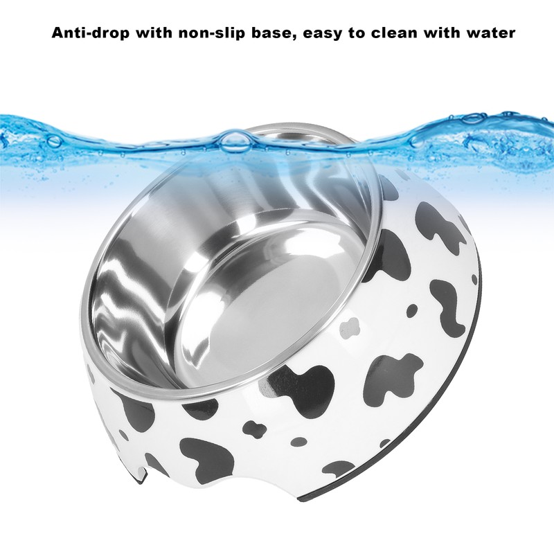 Dog Food and Water Bowl AntiSlip Base Stainless Steel Pet