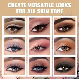 UCANBE Kit De Paleta De Sombras De Ojos De 2 Piezas, Set De 12 Sombras Nude, Paleta De Maquillaje Con Acabado Mate Y Brillante Neutro Con Pincel De