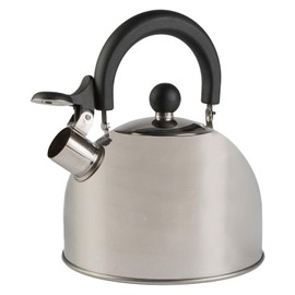 VFM e-Store - 2Ltr Kettle In Stainless Steel Compact Water Heater Easy To Use- Camping, Travel Holiday Accessories for summer - 18cm x 21cm Silver X 1