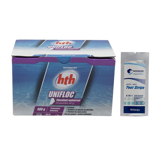 HTH UNIFLOC Tablets 40g - 0.4kg | Universal Flocculant +