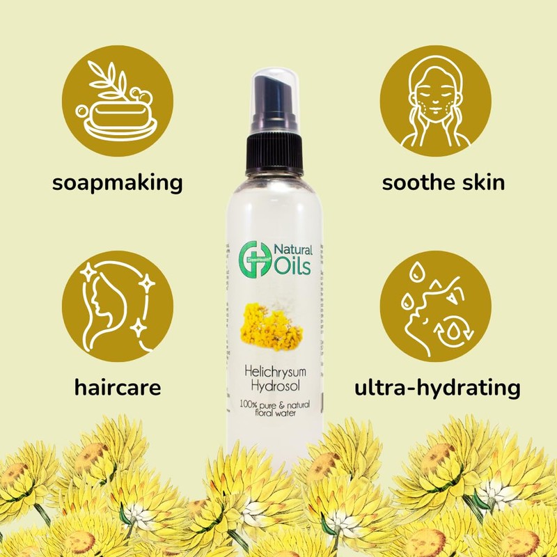 Helichrysum Hydrosol (Floral Water) - 4 fl oz Plastic Bottle