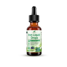 Liquid Iron Supplement for Women Men & Kids, Vegan Iron Drops with Vitamin C D, B12, B-Complex, High Potency Liquid Iron with Multivitamin for Anemia, Energy Support, Blood, Magnesium Iron Gentle Edible Fitness Optimum Dietary - Specification: 2 bottle