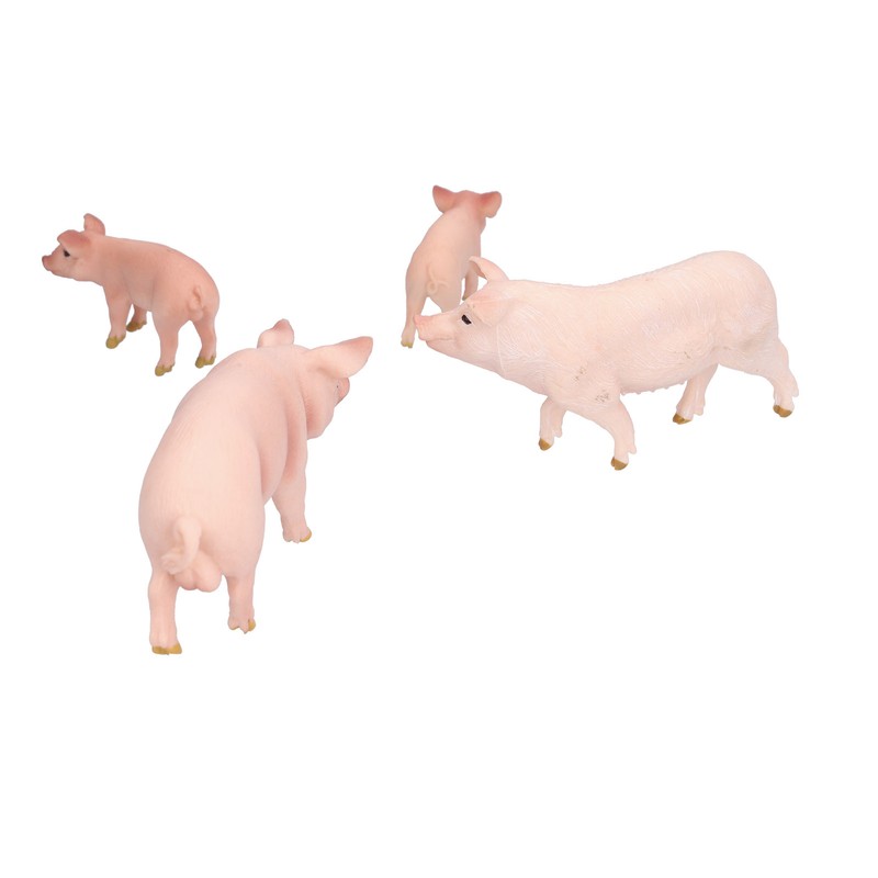 Simulation Farm Pig Animals Model Figures Toy Set Preschool Educational