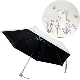 Waterfront S350-0812WH1-BG Folding Umbrella, Parasol and Rain Umbrella, Moomin and Flower Garden, Light Blue, 19.7 inches (50 cm), Sun or Rain, UV Protection, 99.9% Ladies,
