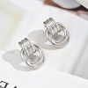 Clip On Earrings for Women Chunky Gold Silver Knot Stud