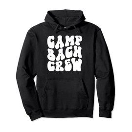 Camp Bach Crew Mountain Camping Bachelorette Party Groovy Pullover Hoodie