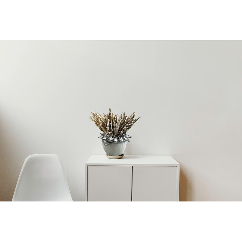 WGVI WGV Ceramic Bird Decor Bowl Vase, Pot Width 8.5”,