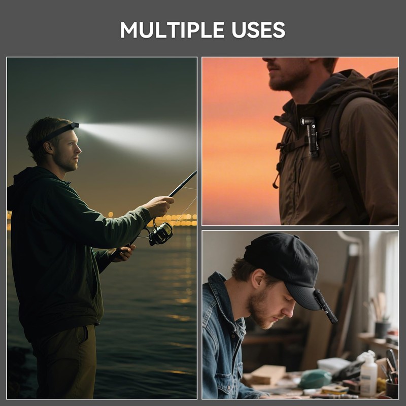 SMINGXI T5 1400 Lumens Rechargeable LED Flashlight, 90 Degree Adjustable