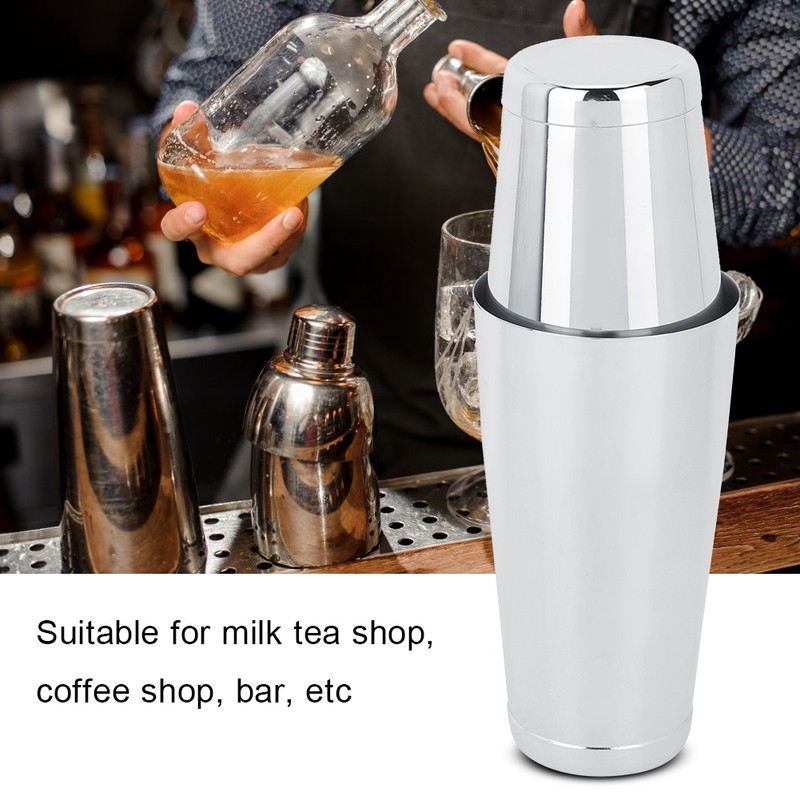Stainless Steel Boston Cocktail Shaker Shaking Tool Bar Coffee Shop