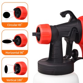 Elevon Professional 550W Paint Sprayer, Electric Spray Gun with Adjustable Flow & 3 Spray Patterns for Furniture, Walls, Fences
