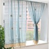 FADFAY Pastoral Cortina de cortina ajustable con gancho manual, 1