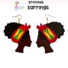 Caribbean Flag Drop Earrings for Black and Brown Skin Women