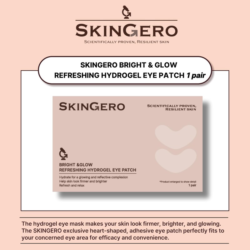 SKINGERO BRIGHT & GLOW REFRESHING HYDROGEL EYE PATCH (1 pair)