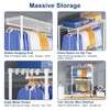 ULIFHOME P8 Heavy Duty Clothes Rack（With Extended Width Design） Rolling