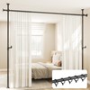 Kokorona Room Divider, No Drilling Curtain Rod 3.6-10ft (H) 3.6-10ft
