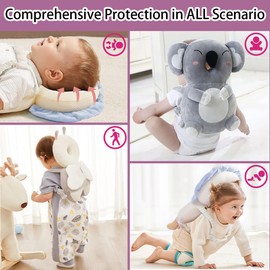 Raelitego Baby Head Protector Backpack for Falling Crawling and Walking Toddler Essentials Infant Toys Helmets Baby Lover Gifts for 0.5-3 Years 6-12 Months