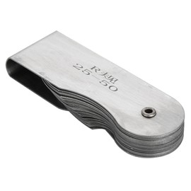 Radius Flute Gauge, Stainless Steel Radius Gauge, Radius Finder, Steel Radius Gauge Set, Outdoor, Indoor, Concave, Convex, Measuring Tool for Checking Tool and Mold Makers