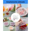 12 Piezas Tapas De Silicona Elásticas Reutilizables, 6 Redondas Y