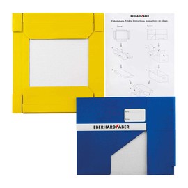 Eberhard Faber 579990 School Box Made of Solid Cardboard, Storage Box with Lid, Labelling Fields and Assembly Instructions (English language not guaranteed), for Storing School, Crafts and Drawing