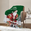 Neatee Living Christmas Decorative Throw Blanket Green Santa Claus Blanket