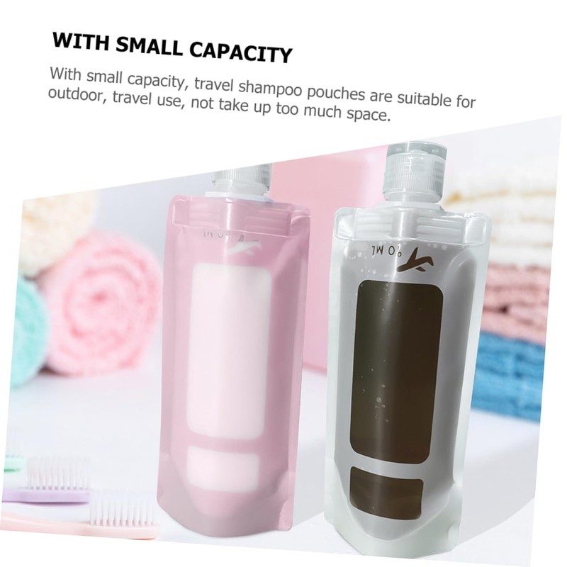Ipetboom 20pcs Travel Pouch for Shampoo Conditioner and Lotion Stand-up