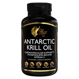 Cocó March N.M.D Pure Antarctic Krill Oil 1000mg – Omega 3 Fish Oil Supplement with EPA, DHA, Choline & Astaxanthin – Fast Absorption, Immune, Heart & Joint Support for Men & Women – 100 Softgels