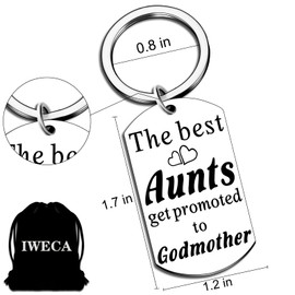 Mothers Day Gifts keychain for Aunt - Best Auntie Ever Presents From Niece Nephew Pregnancy Announcement New Great Aunt, Christmas Birthday GIft Valentines Jewelry -Only The Best Aunts Get Promoted