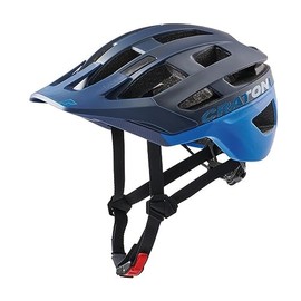 Cratoni Helmets AllRace Bicycle Helmet, Black/Blue, M-L 56-61