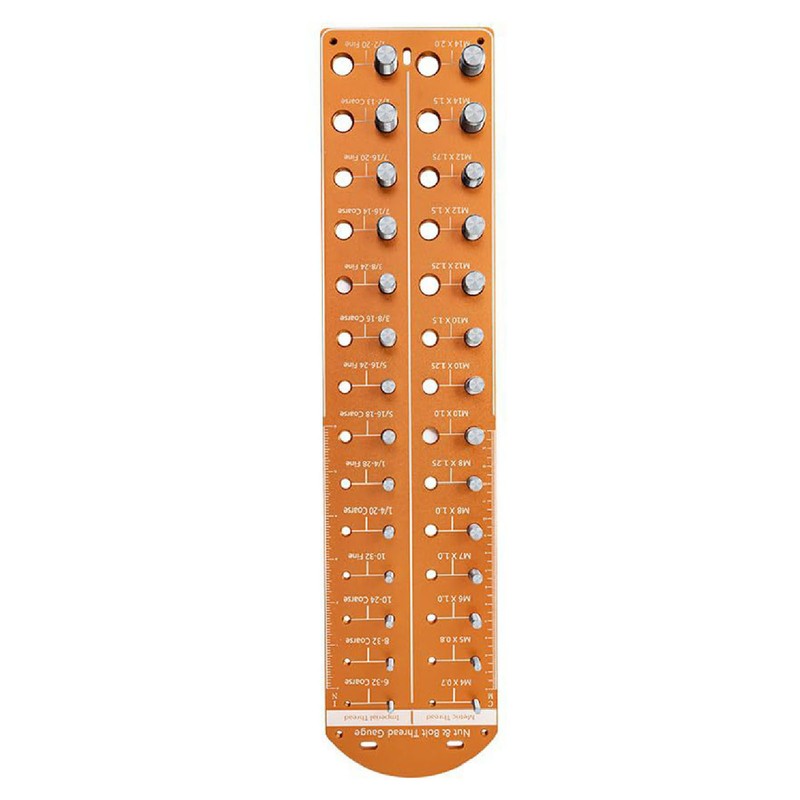Nut and Bolt Thread Checker 14 Inch and 14 Metric