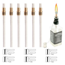 6PCS Wine Bottle Torch Wicks, Torch Light,Outdoor Torches,Table Torch,Citronella Torch,Garden Torch,Patio Torches,Citronella Torches(Bottle not Included)