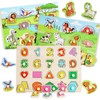 lenbest Set of 3 Wooden Puzzles - Toddler Toy from