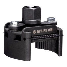 Spurtar Adjustable Oil Filter Wrench 2-3/8 to 3-1/8 inch 60-80mm Universal Oil Filter Removal Tool 1/2'' Drive Cap Style Oil Filter Tool Fits Small Medium-sized Spin-on Oil Filters UTV JetSkis