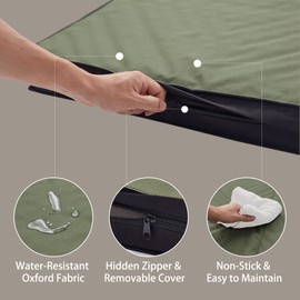 PETABBY Outdoor Dog Beds for Large Dogs, Waterproof Dog Bed Portable with Washable Cover, Foldable Durable Dog Bed Orthopedic for Outside Indoor, 41inch All Weather to Use