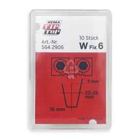 Rema Tip Top 10 W-6 Tire Regroover Angle Edge Blades, 22-28mm Wide, up to 16mm deep, W Fix 6