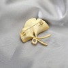 EMEGCY Ginkgo Biloba Brooch with pearl for Women, Gold Ginkgo