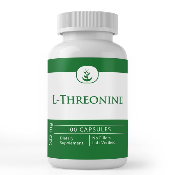 PURE ORIGINAL INGREDIENTS L-Threonine Capsules, (100 Capsules) Always Pure, No Additives Or Fillers, Lab Verified