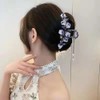 2Pieces Rose Hairpin Hair Clips,Flower Hair Clip White Flower Hairpin