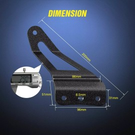 Nilight 50" 288W LED Light Bar + Mount Brackets For Chevy Silverado & GMC 07-14