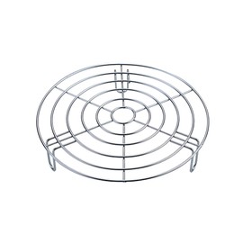 Turbokey Wire Steaming Cooling and Baking Barbecue Rack with Legs Dia 9.4" Stainless Steel Cross Wire for Air Fryer Instant Pot Pressure Cooker Canning Dutch Oven (Height 2.8",9.4"/24cm)