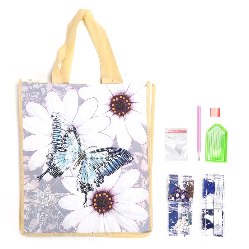 Diamond Painting Shopping Bag Reusable with Handles DIY Foldable Tote