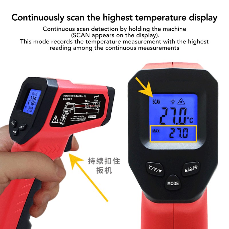 Digital Temperature Thermometer High Accuracy Versatile Food Oil Thermometer for