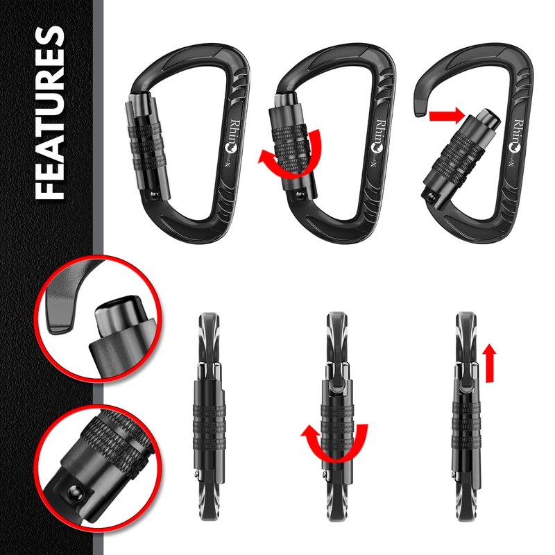 RHINO Produxs 12kN (2697 lbs) Heavy Duty, Locking, Auto Locking,