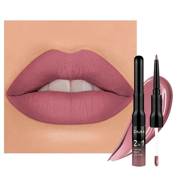 evpct 1Pcs Neutral Mauve Matte Lip Liner Stain Liquid Lipstick