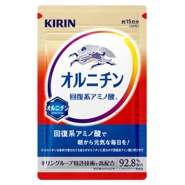 Kirin Ornithine Supplement Amino Acid, 15 Day Supply, 4 Capsules a Day, Morning Daily Life, 15 Days